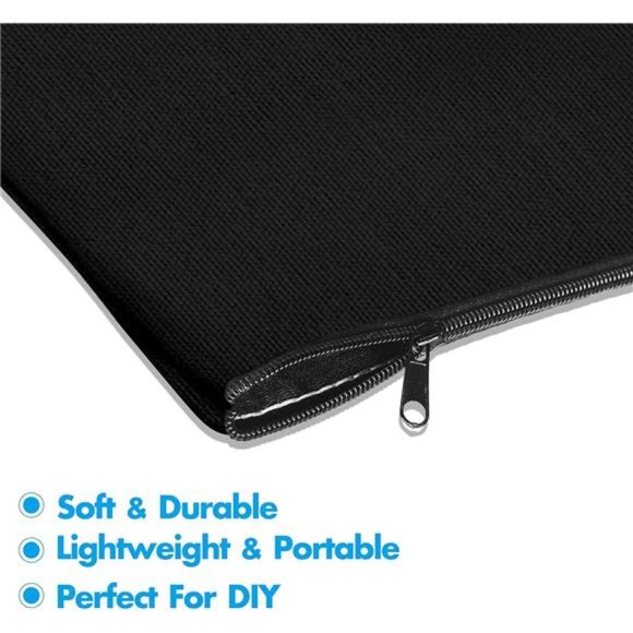 15 Pack Blank Cotton Canvas DIY Craft Zipper Bags Pouches Pencil Case for Makeup - Picture 4 of 6